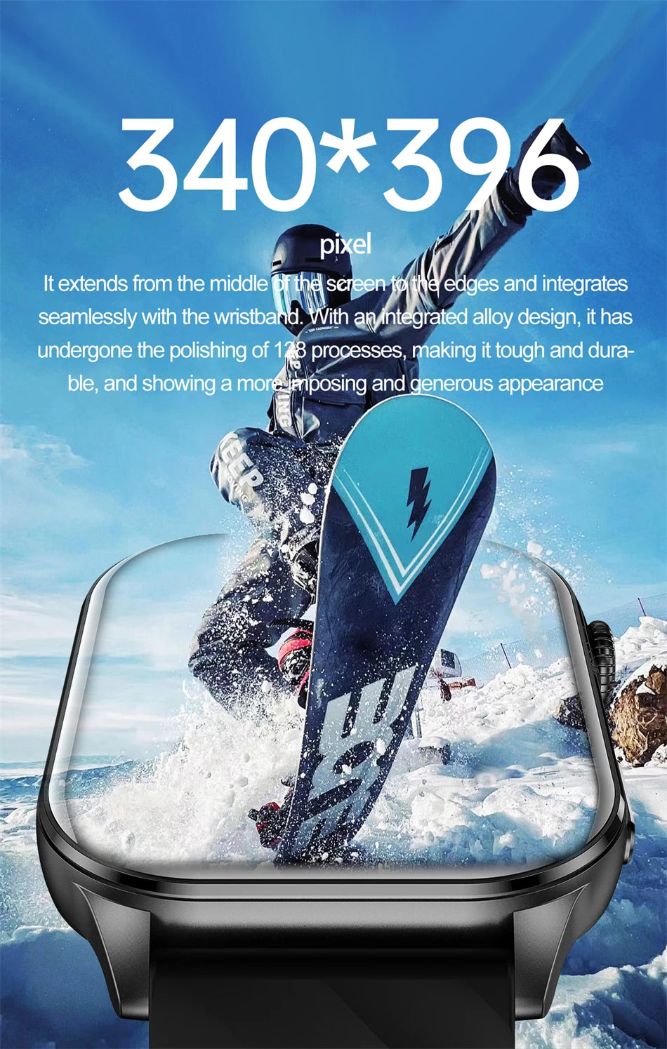 Smartwatch LIGE mujer – pantalla HD 2.01", monitor de salud y resistente al agua