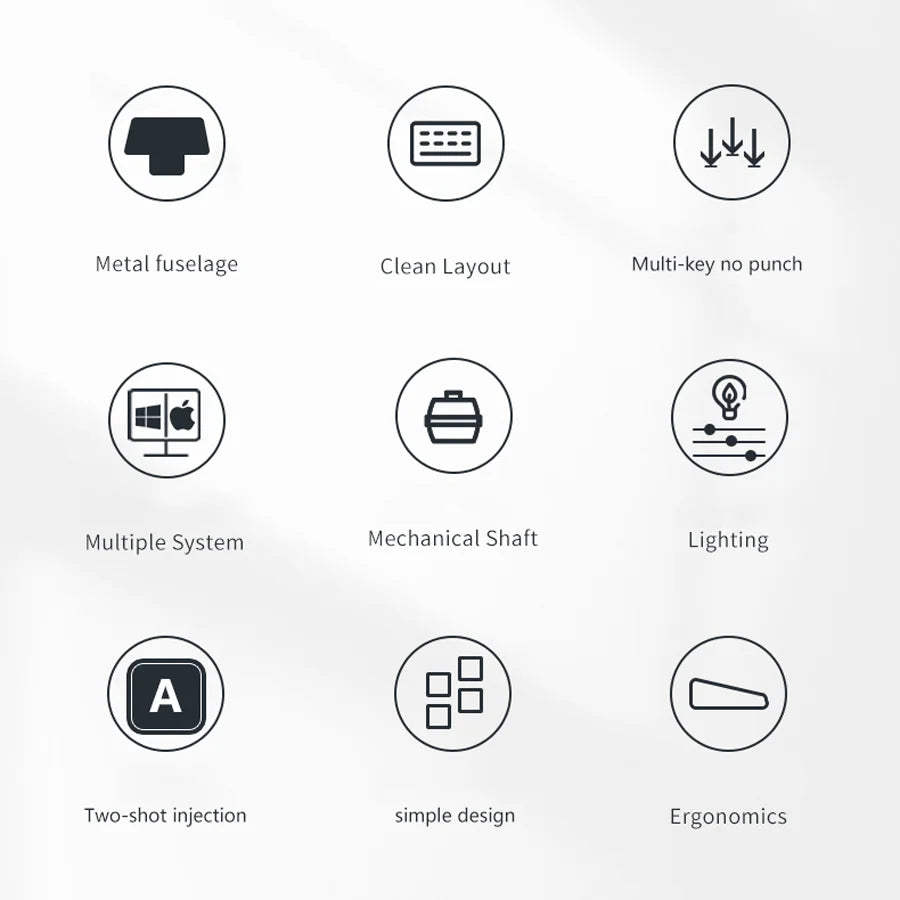 Teclado mecánico gamer retroiluminado – USB, compacto y ergonómico