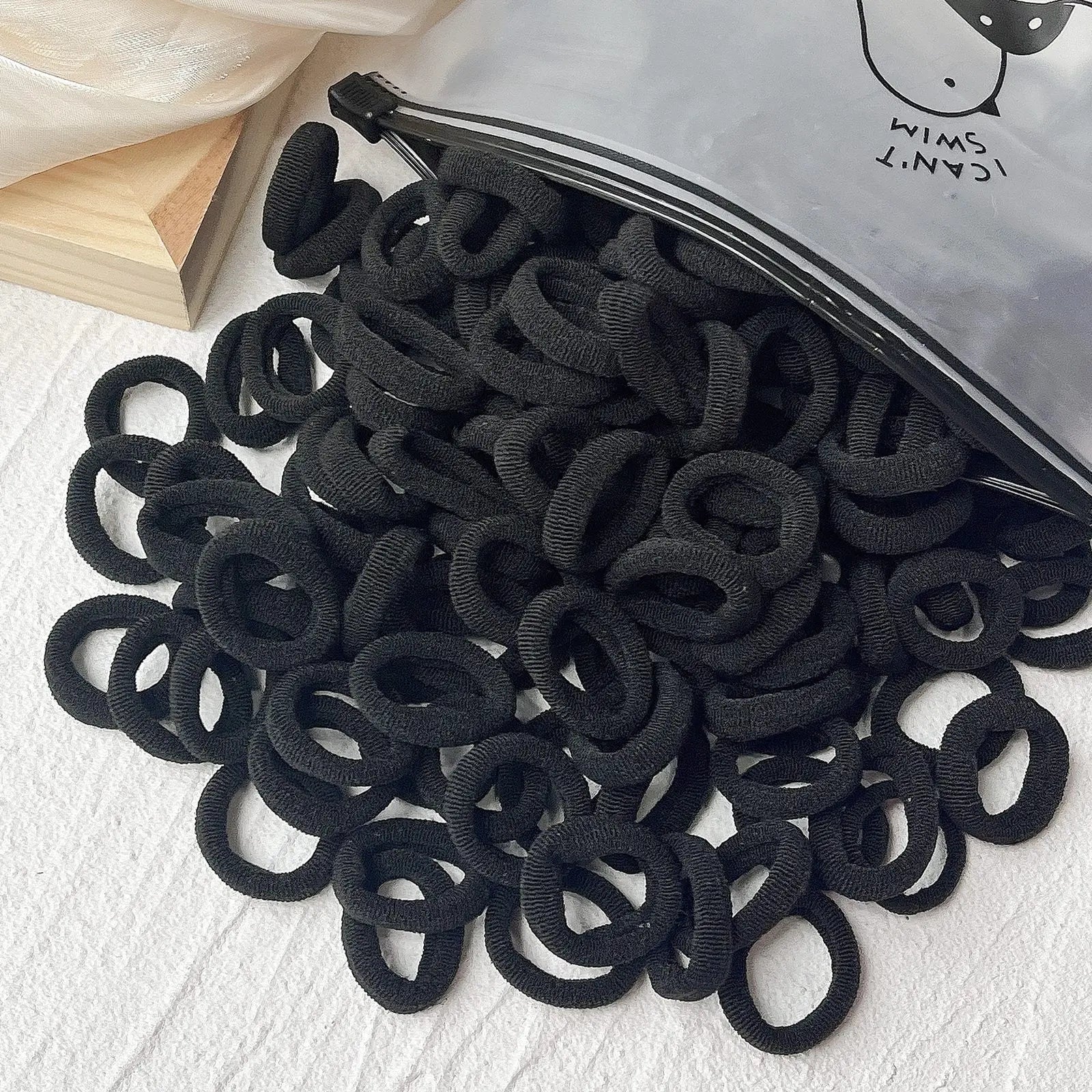 Set de 20/50 ligas elásticas para cabello – scrunchies y bandas de colores para niñas