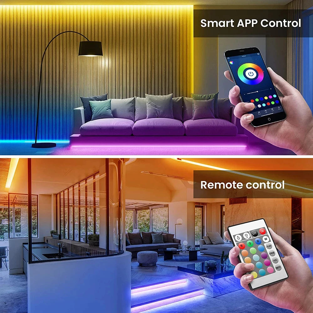 Tira LED Bluetooth SMD 5050 – control remoto APP, flexible y para decoración