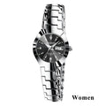 Set de relojes FNGEEN 5808 para parejas – cuarzo, lujo y resistente al agua