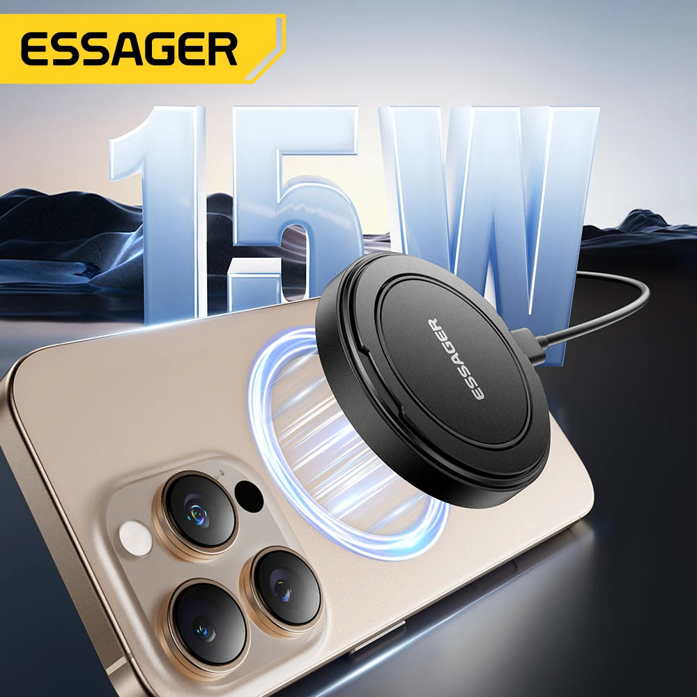 Cargador inalámbrico magnético Essager – 15W rápido con soporte para iPhone y AirPods