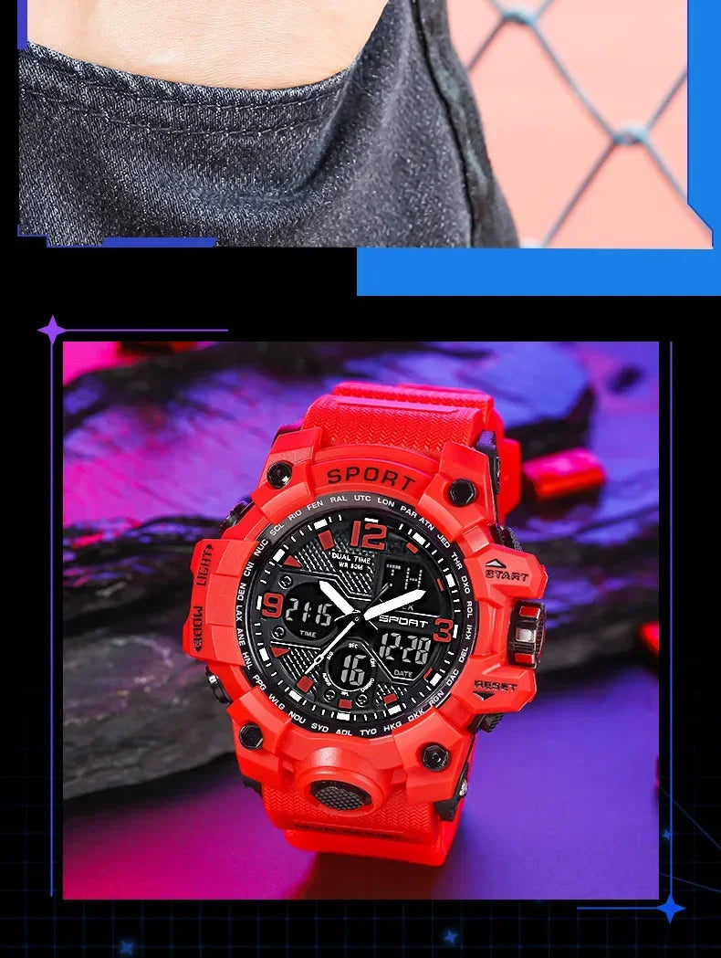 Reloj Deportivo Digital LED para Hombre