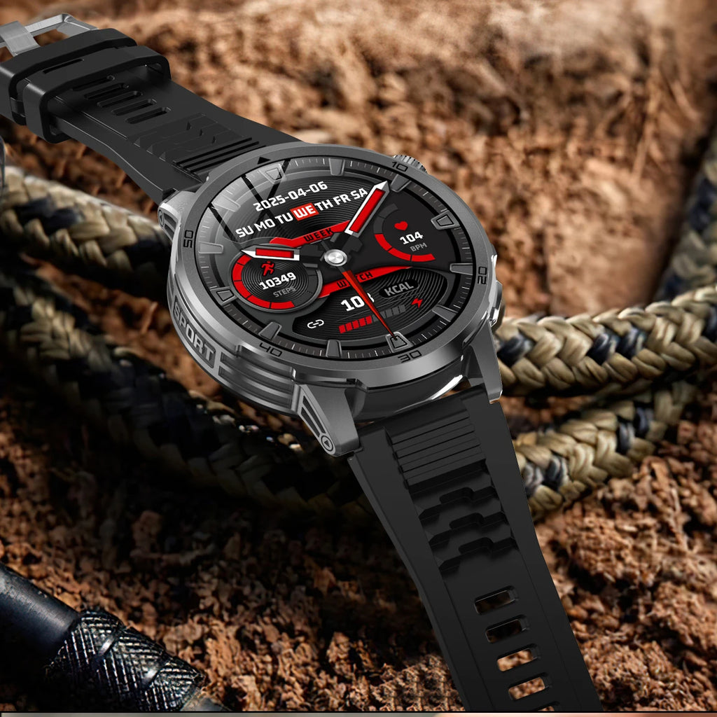 Smartwatch militar T-Rex 3 – pantalla AMOLED 466x466, batería 1000mAh y linterna