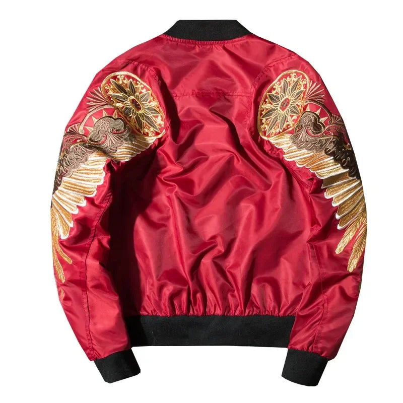 Bomber jacket bordada – lujo y streetwear coreano para primavera y otoño