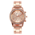 Reloj mujer con diamantes – lujo y estilo en acero inoxidable y oro rosa