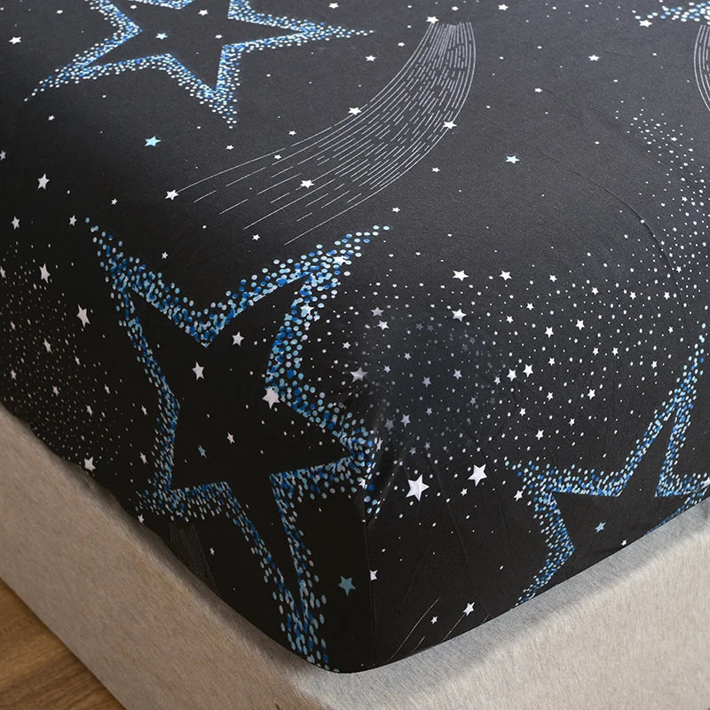 Sábana ajustable estampada – protector de colchón transpirable 90x200cm