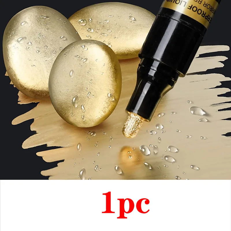 Set marcador espejo cromado – pintura reflectante DIY en dorado y plata