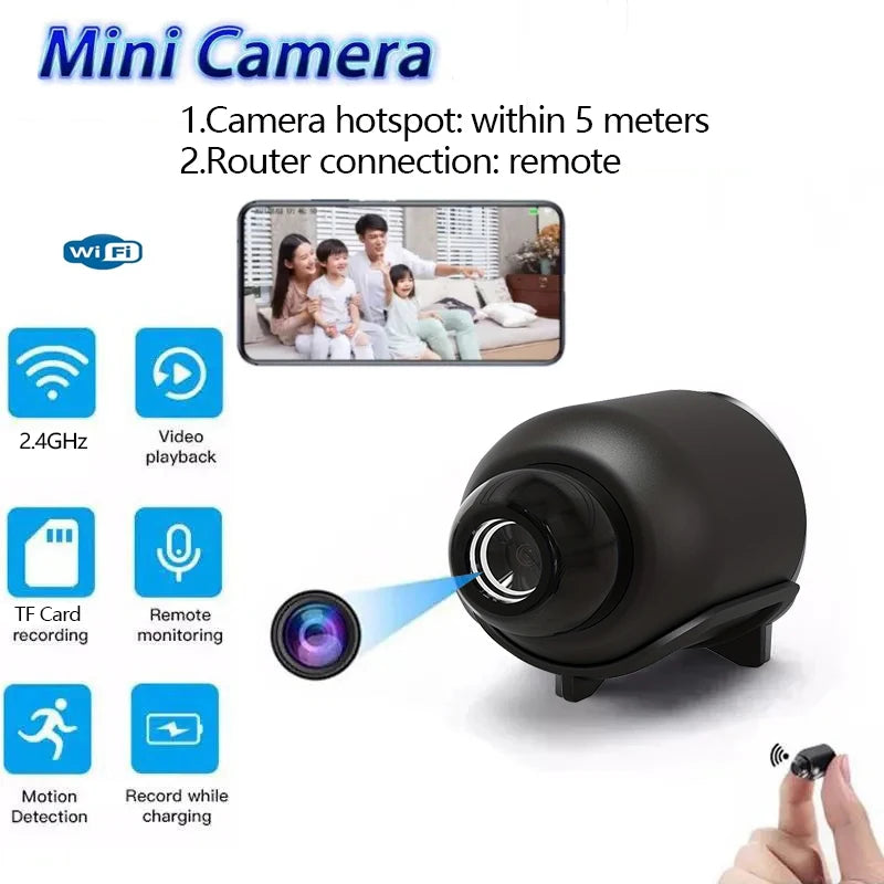 Mini cámara X5 1080P – visión nocturna, portátil y con detección de movimiento