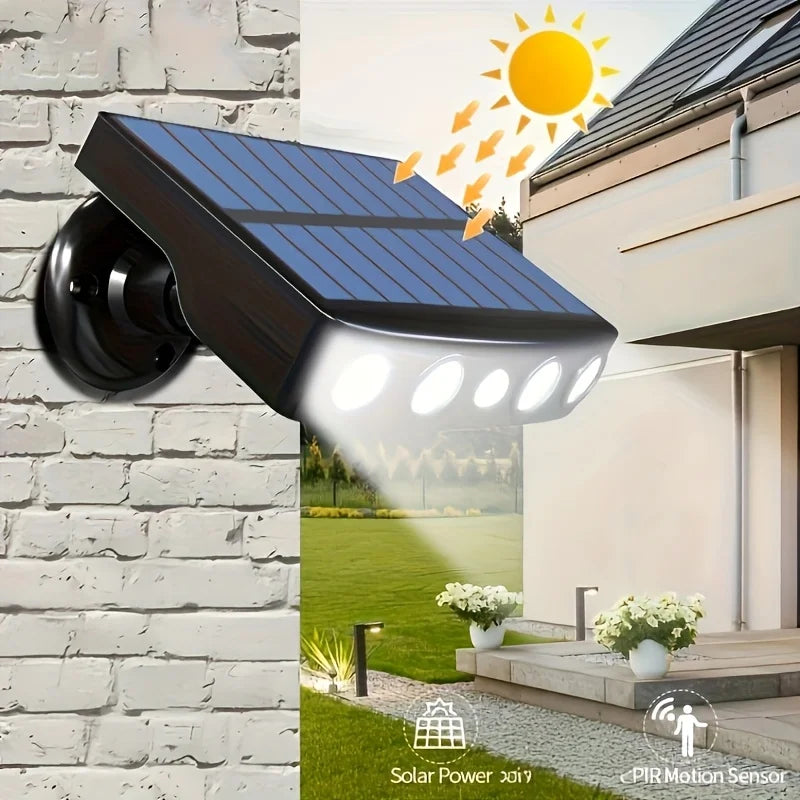 Lámpara solar LED con sensor de movimiento – impermeable IP65 y 3 modos para exterior