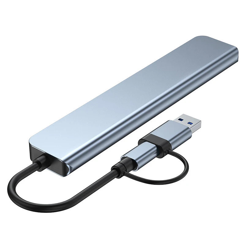 Adaptador Hub USB-C 8 en 1 para Laptop, Tablet y Celular