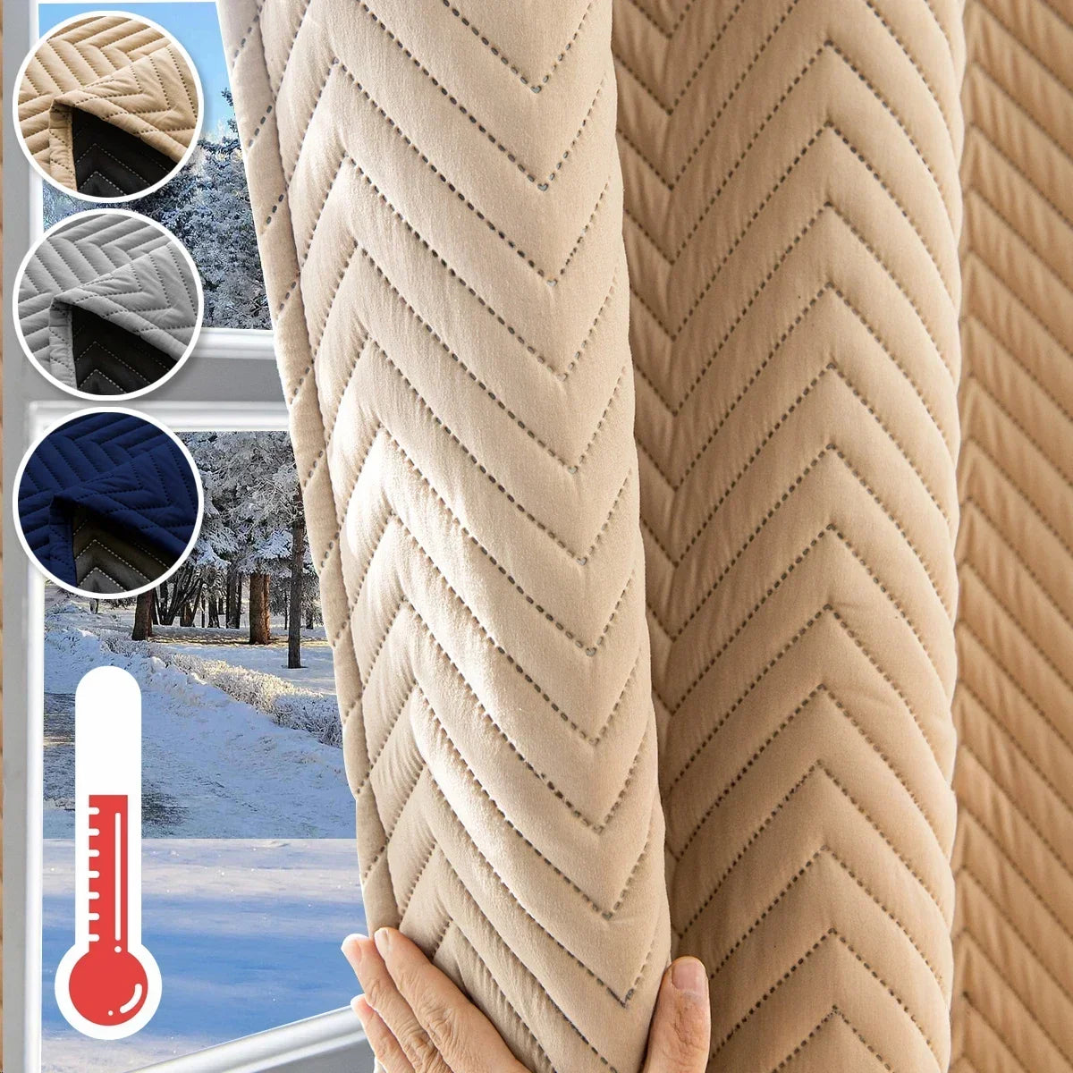 Cortina blackout para living – cortaviento y cálida para invierno