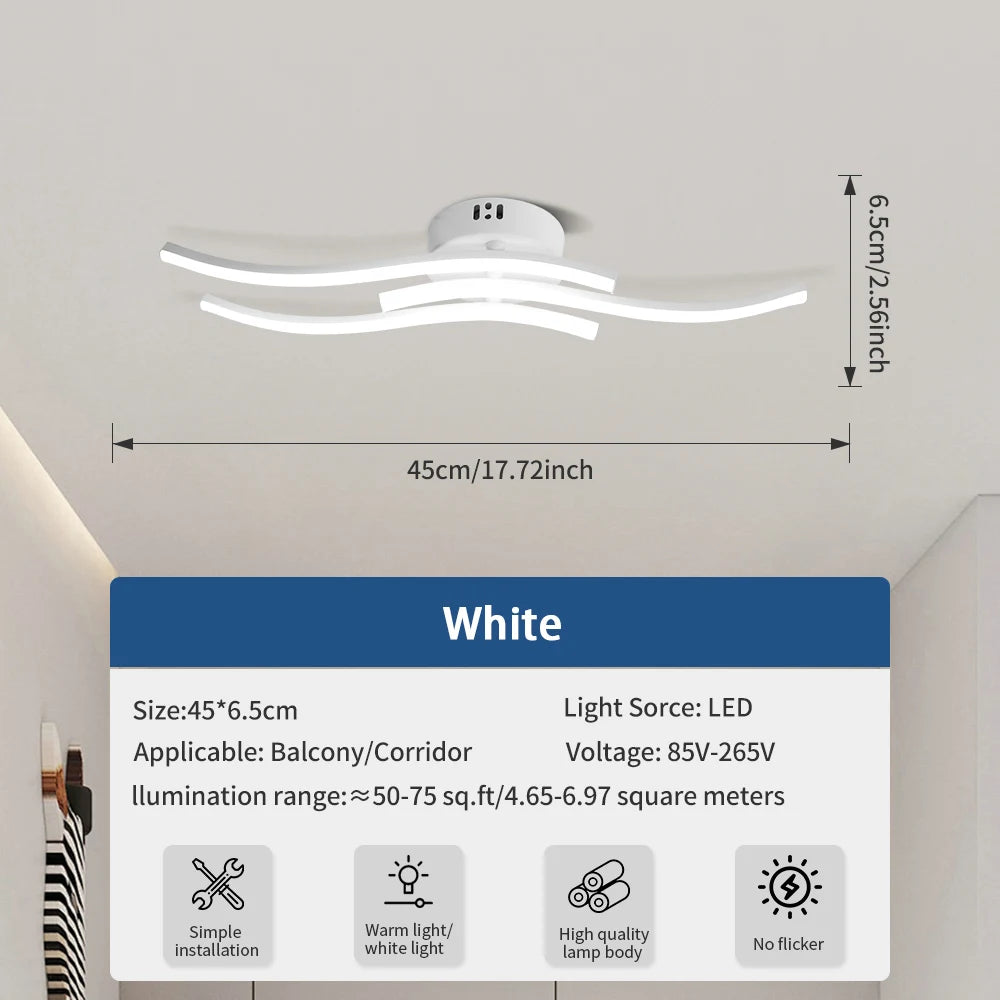 Lámpara de techo lineal – luz tricolor para living, dormitorio y comedor