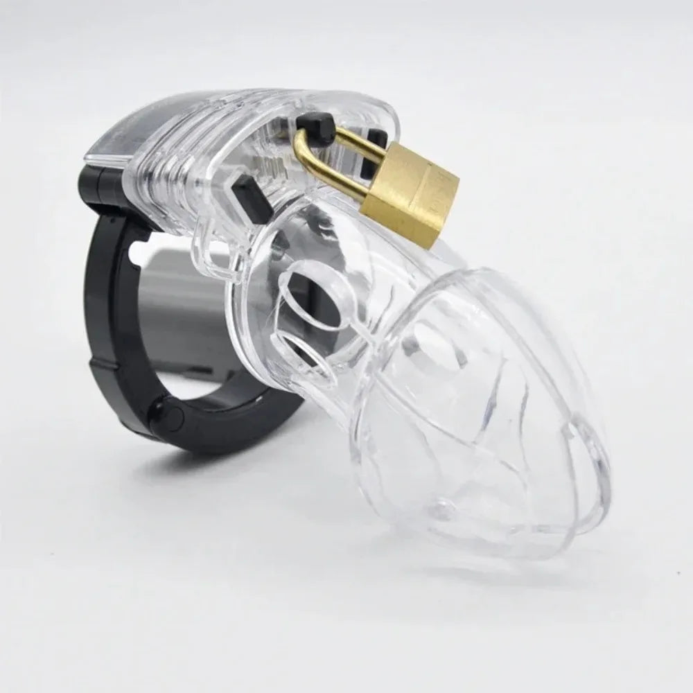 Chastity Cage Male Sex Toys Man Chastity Device Cock Cage with Adjustable Size Rings Brass Lock Locking Erotic Urethral Products