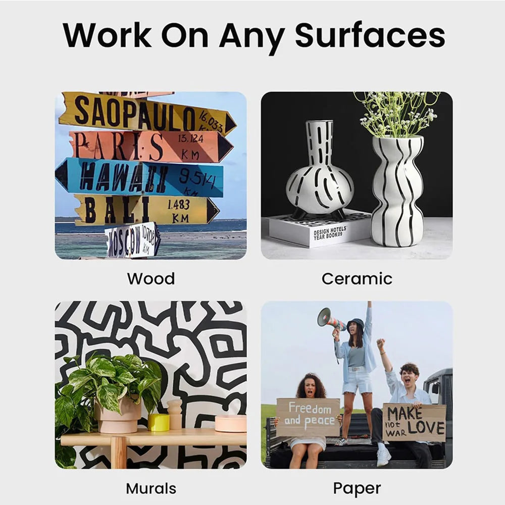 Set marcador permanente 2mm – tinta roja, azul y negra, punta fina y rápido secado