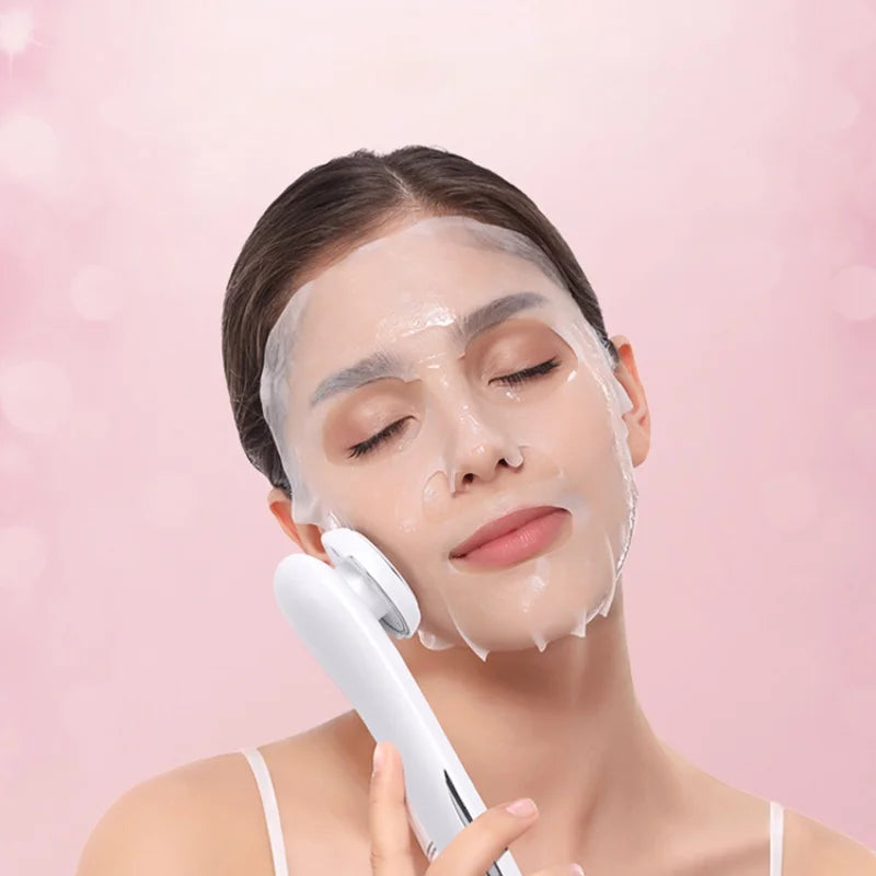 Cepillo facial limpiador – masajeador térmico galvánico para cuidado de la piel