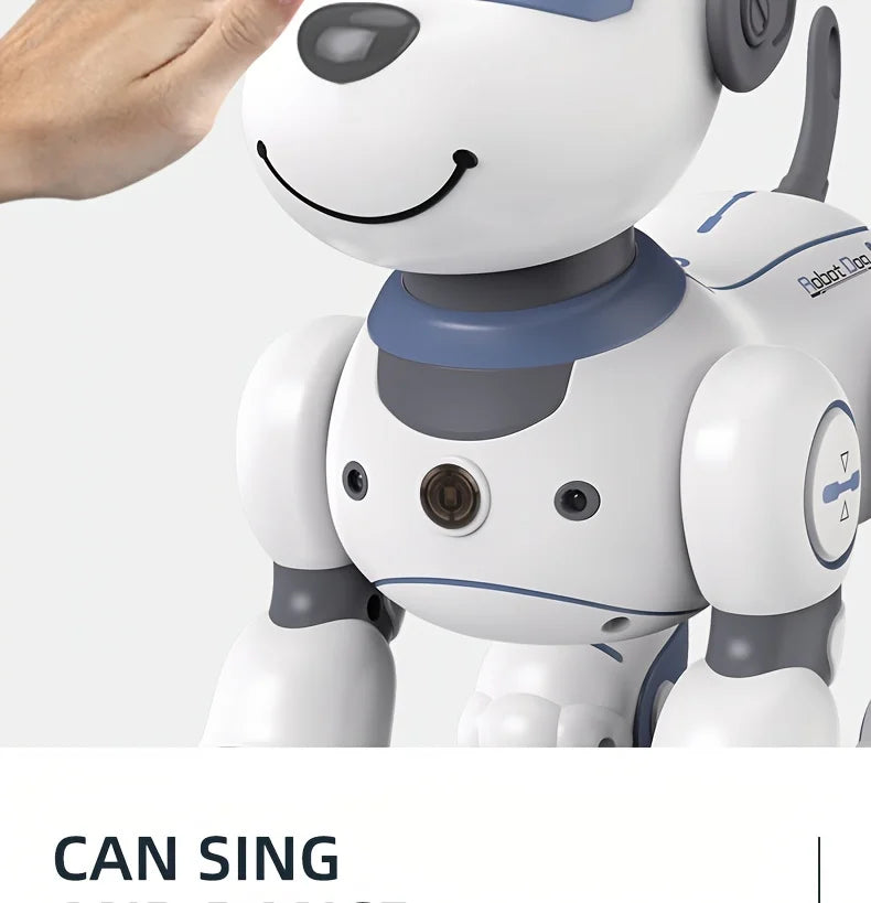 Perro Robot Inteligente con Control Remoto - Canta, Baila y Sigue - Acrobacias Smart - Música Interactiva - Cachorro Programable - Regalo para Niños