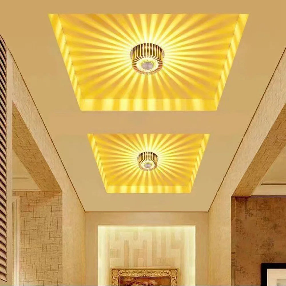 Lámparas LED coloridas 3W – apliques para living, pasillos y exteriores