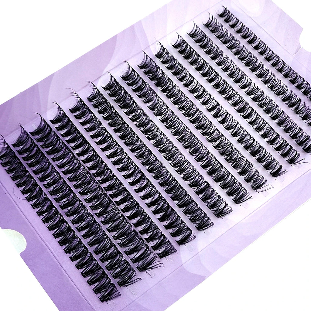 Paquete 280 pestañas mink 3D – extensiones individuales volumen ruso, ultra finas 0.05mm