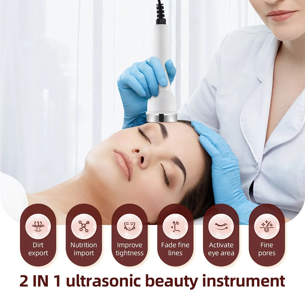 Máquina de cuidado facial ultrasónica – masajeador anti-edad para piel y ojos