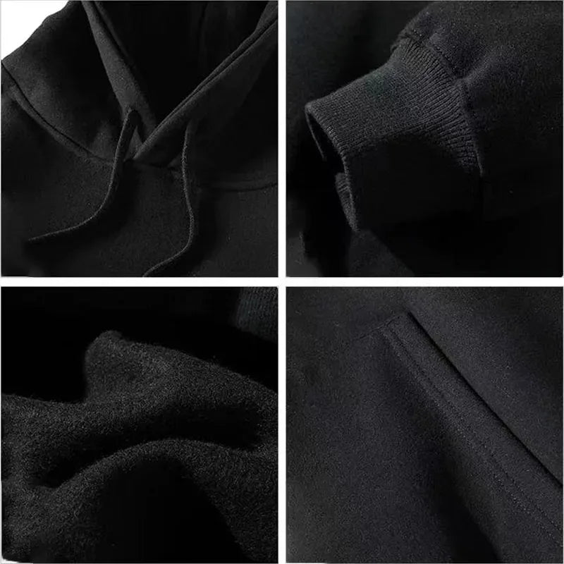 Hoodie casual hombre otoño/invierno – buzo suelto con estampado y manga larga