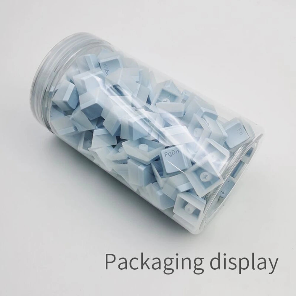 Set de keycaps PBT OEM – 129 teclas transparentes estilo pudding para teclado mecánico