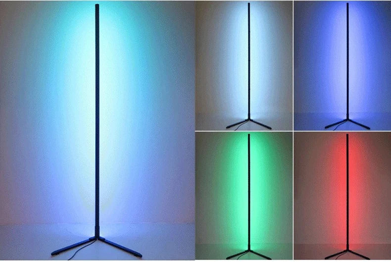 Lámpara de pie Tuya RGB – 160cm, control remoto y ambiente moderno