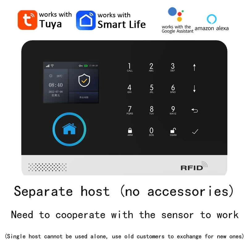 Sirena inteligente solar para hogar – sistema de alarma Tuya WiFi GSM con sensor PIR