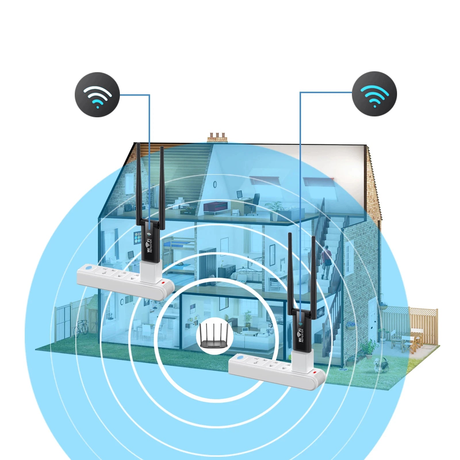 Extensor WiFi USB 2.4G – repetidor inalámbrico 300Mbps y amplificador de señal