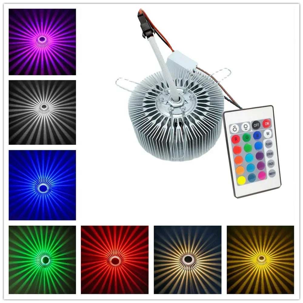 Lámparas LED para techo y pared – 3W, colores vibrantes para living y exteriores
