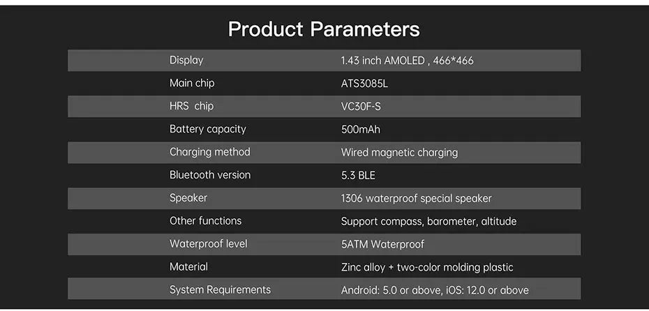 Smartwatch T-Rex 3 GPS – pantalla AMOLED, resistente 5ATM y monitor fitness