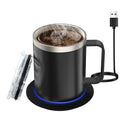 Taza Autocalentable de Café 12oz - Temperatura Constante Inteligente - USB Recargable - Con Tapa - Para Viaje y Oficina