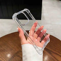 Funda transparente de lujo para iPhone – protección con airbag y diseño ultradelgado