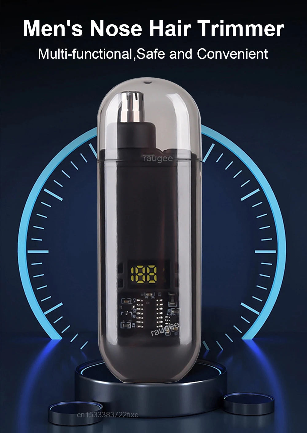 Recortadora eléctrica recargable – corta vello nasal, cejas y barba para hombre