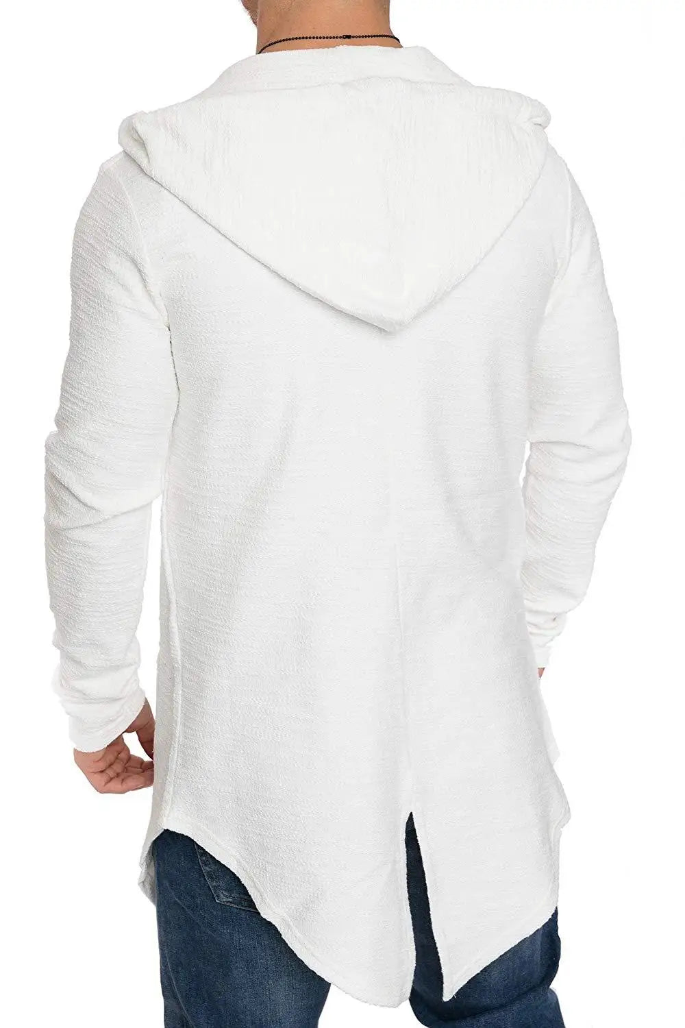 Cortaviento largo con capucha para hombre – moderno y cálido para otoño e invierno