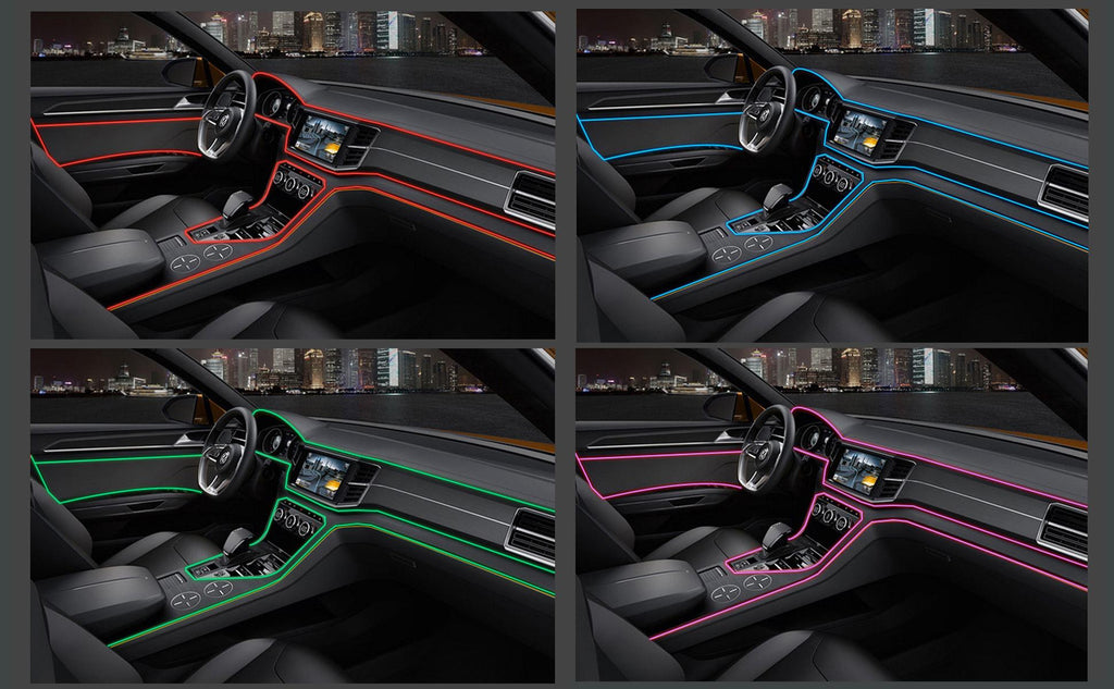 Tira LED interior para auto 5M – luz ambiental flexible y neón USB para decoración