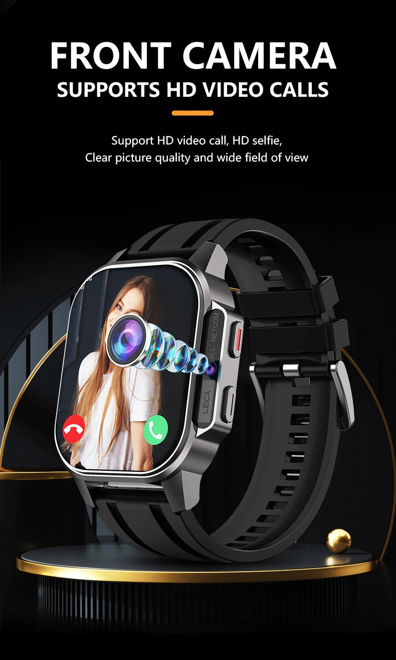 Smartwatch Android con WiFi y GPS – monitor de ritmo cardíaco, SIM y cámara HD