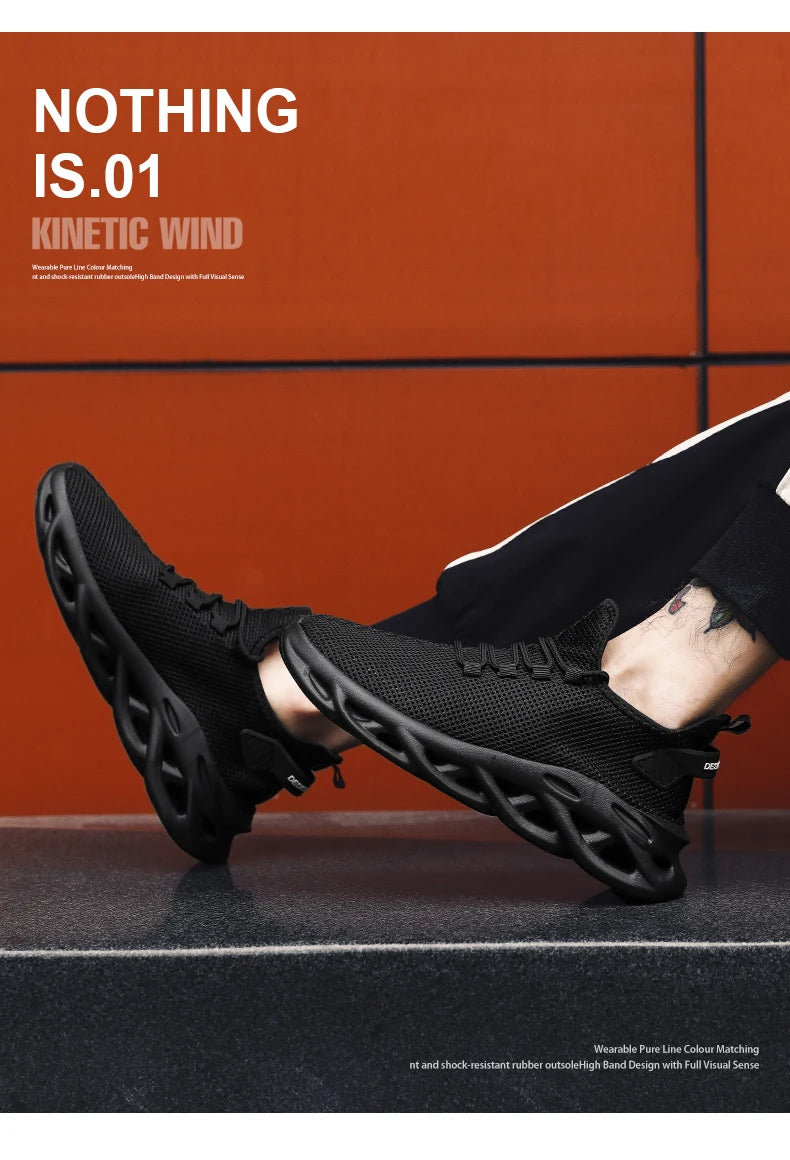 Zapatillas deportivas negras – ligeras y versátiles para hombre