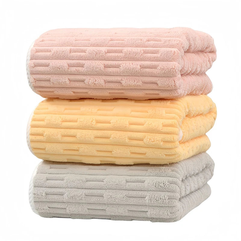 Set 2 toallas de baño coral velvet – gruesas, suaves y absorbentes