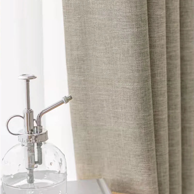 Cortinas blackout de lino Asazal – lujo moderno y opaco para living y dormitorio