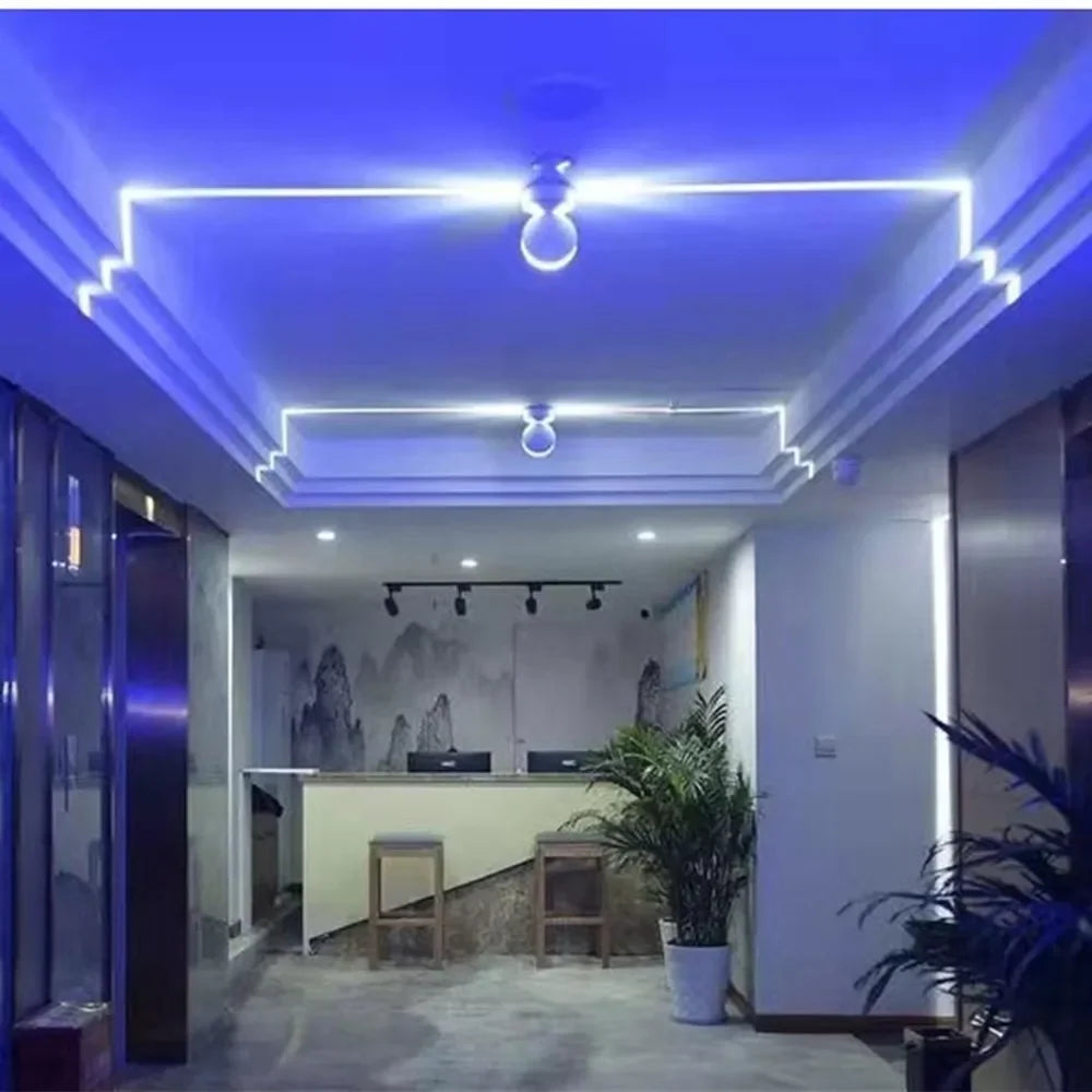 Lámpara LED línea para alféizar – luz colorida y luminosa 360° para espacios modernos