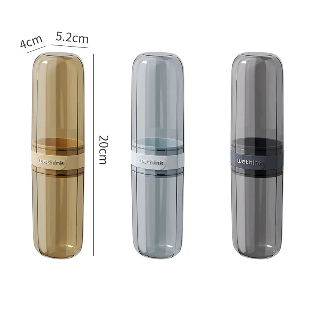 Estuche portátil para cepillo y pasta dental – caja protectora para viaje y camping