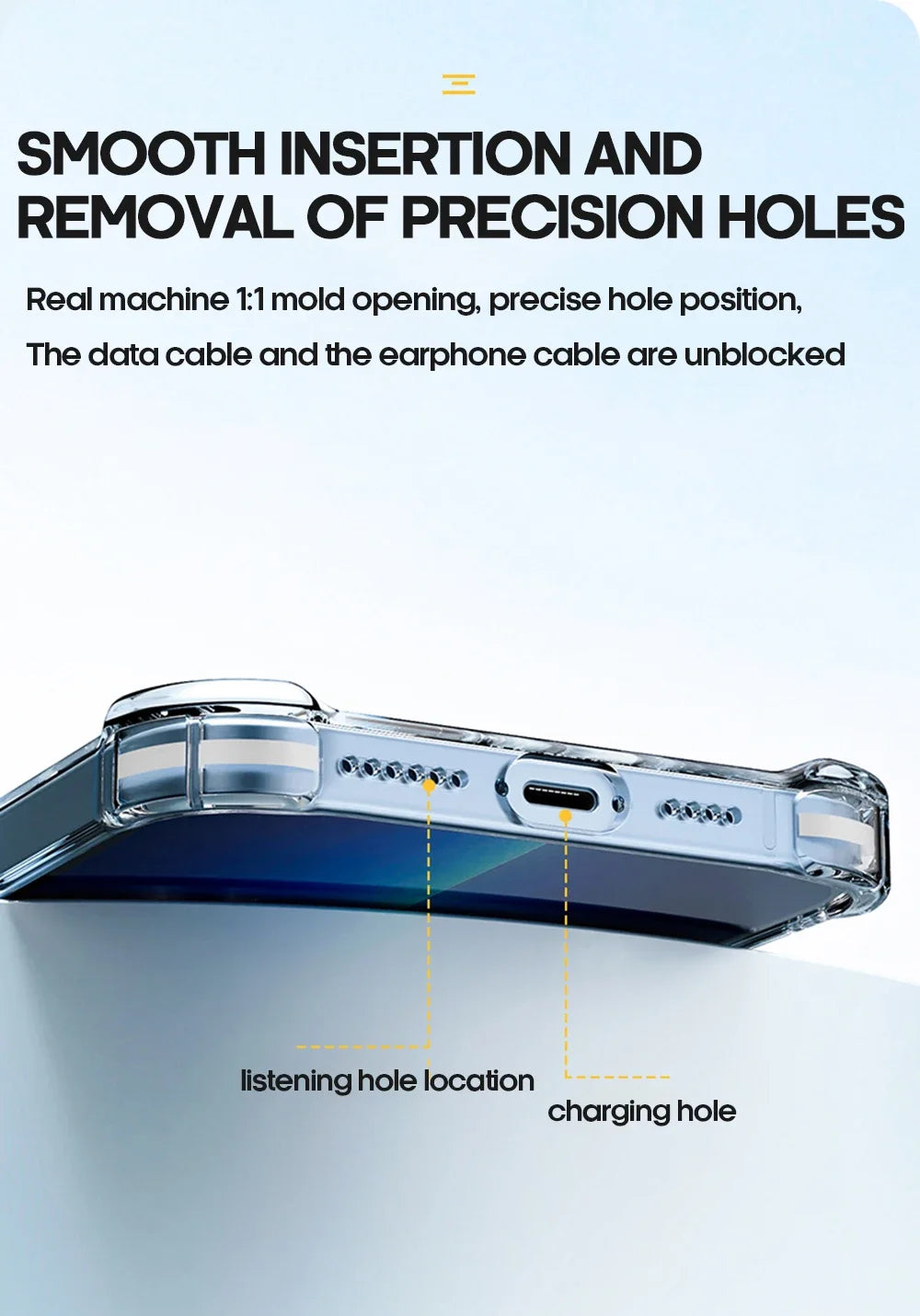 Funda transparente de silicona – resistente a golpes con protección de lente para iPhone