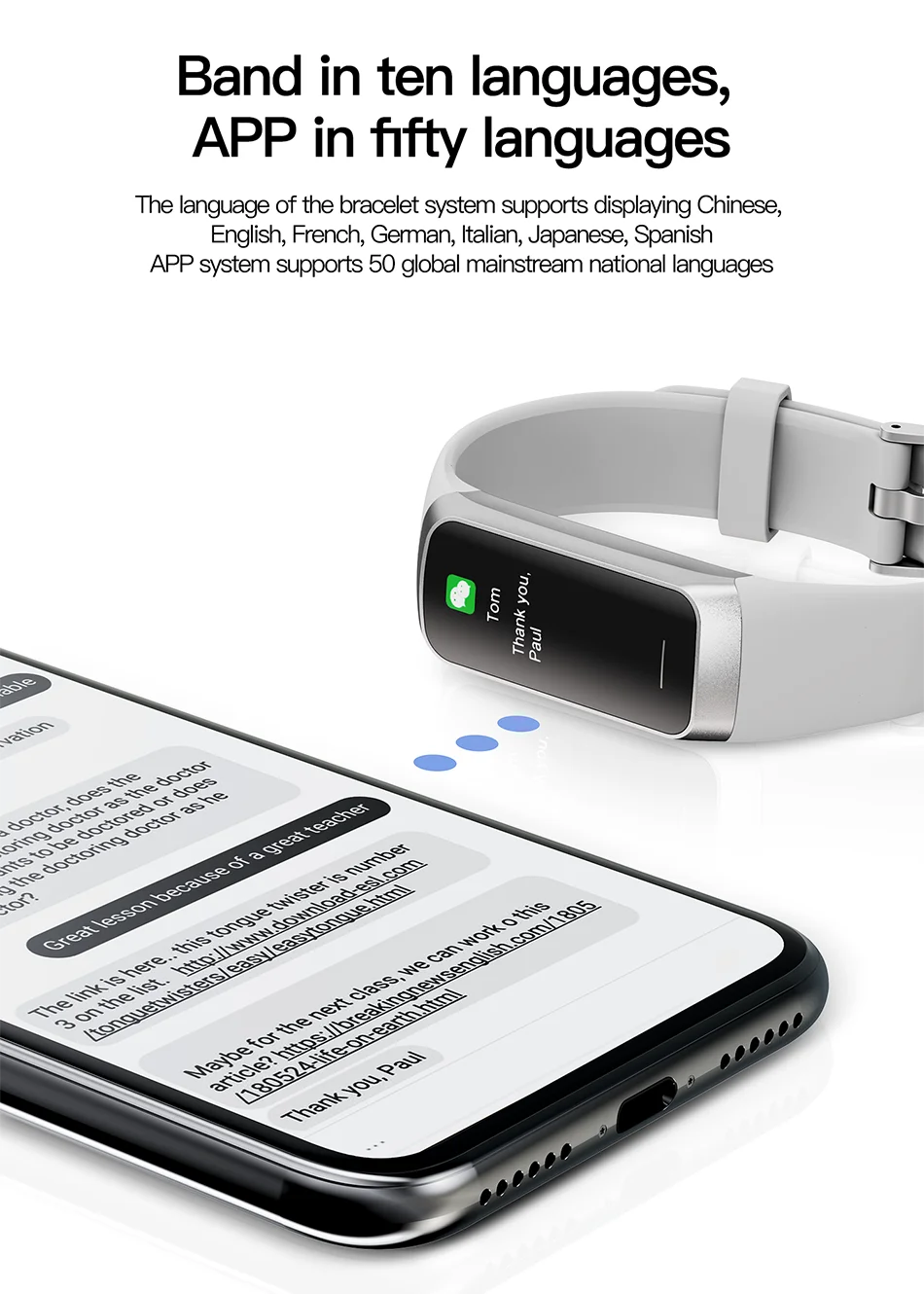 Smartwatch LIGE AMOLED – banda inteligente unisex con monitor de ritmo cardíaco y presión