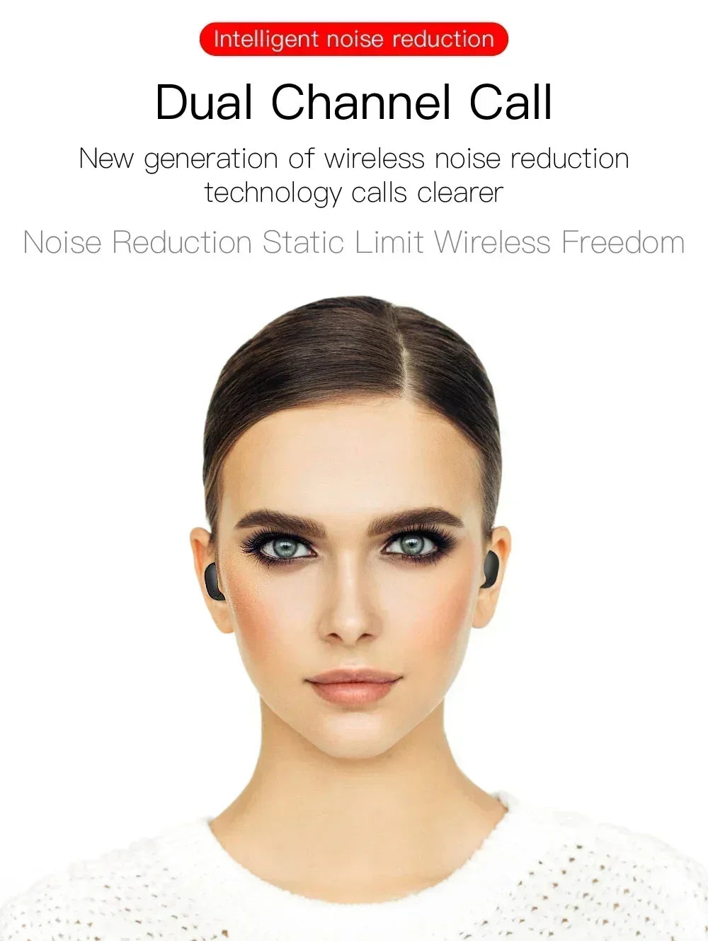 Auriculares inalámbricos E6S – TWS Bluetooth con cancelación de ruido y micrófono