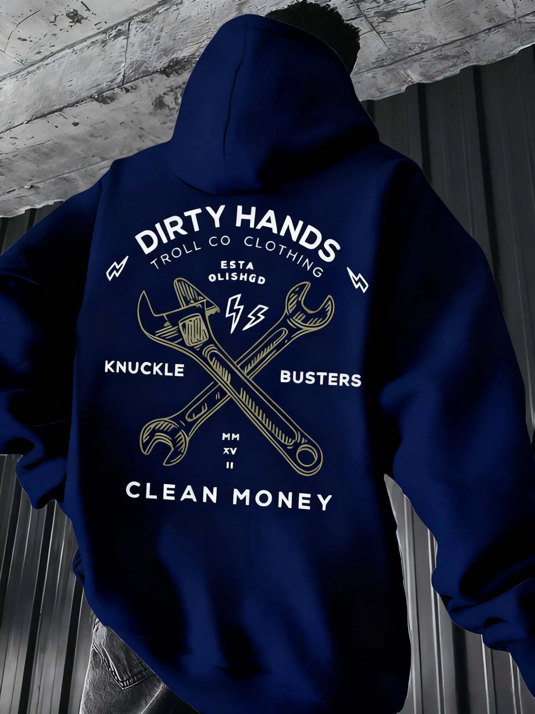 Hoodie unisex mecánico – diseño con llaves y martillo, cómodo y transpirable