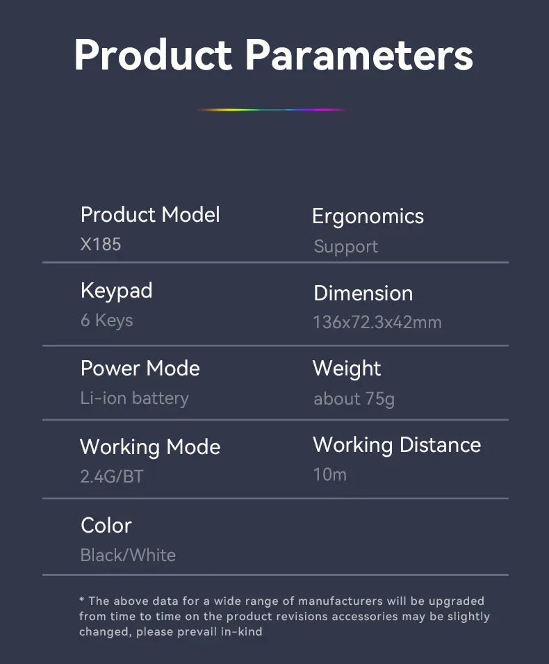 Mouse inalámbrico Bluetooth 5.2 – RGB, 6 botones, modo dual y silencioso