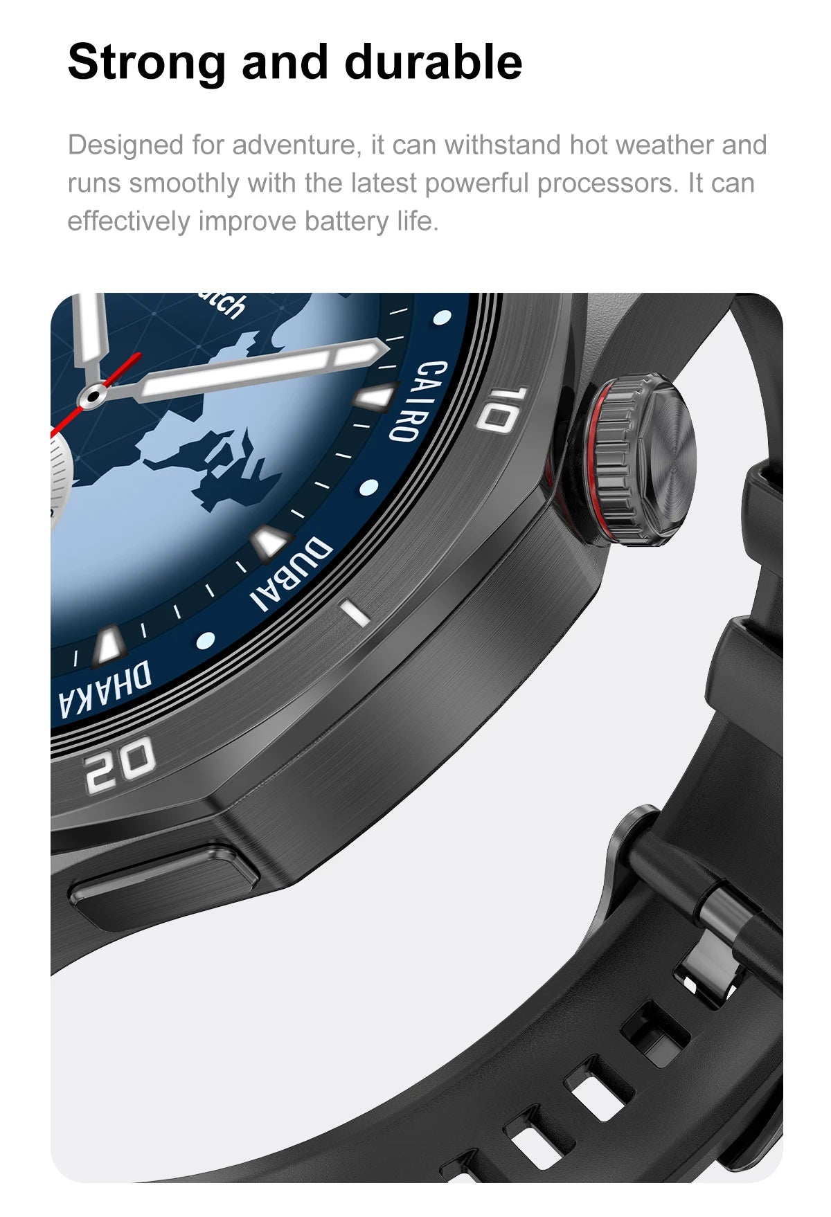 Smartwatch hombre nuevo – pantalla AMOLED, GPS, música y resistencia IP68