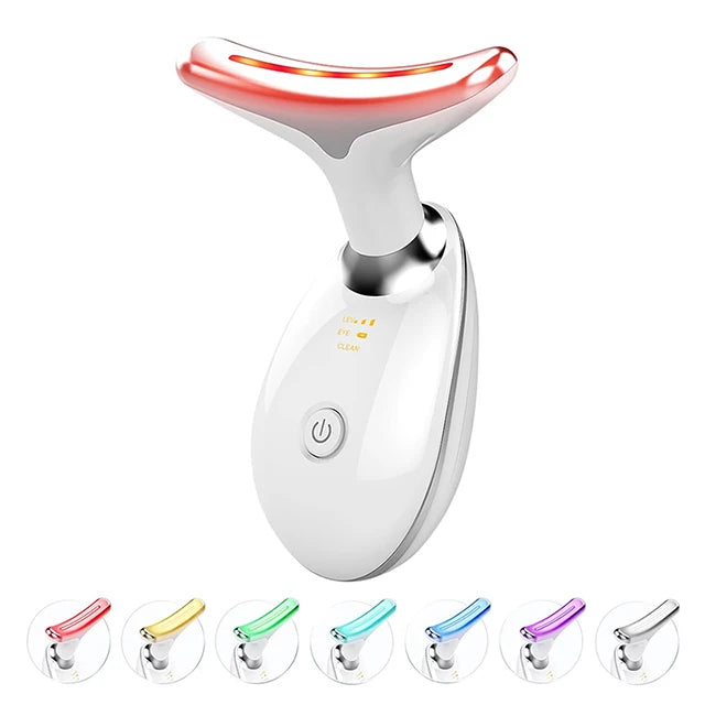 Dispositivo de belleza facial – masajeador para lifting y cuidado del cuello con 7 colores