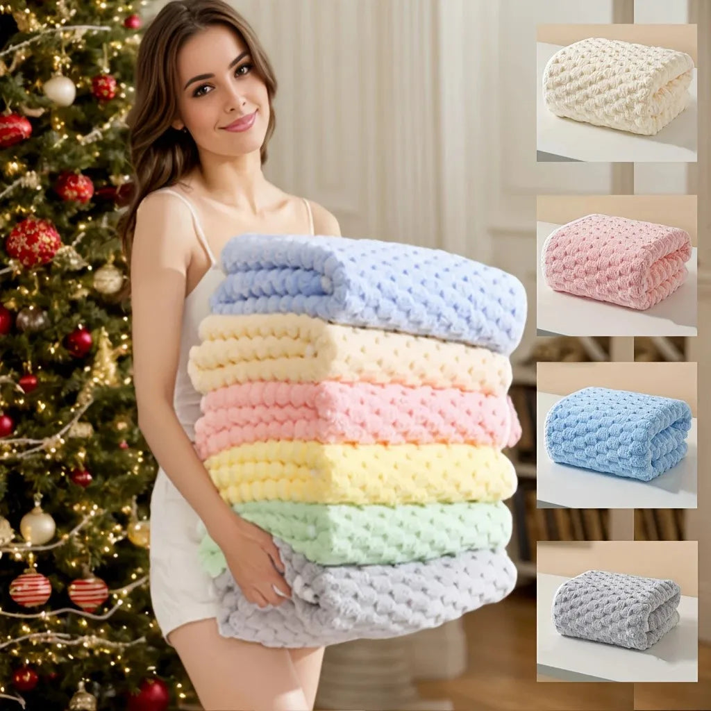 Toallas de baño grandes de coral fleece – gruesas, absorbentes y de secado rápido